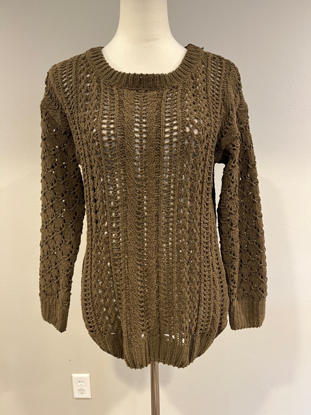 LuLaRoe Olive Green oversized Open-Knit Sweater size small